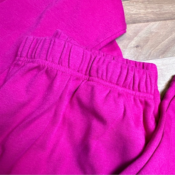 Woman Within 2pc Outfit Set Sweatshirt Top Pants‎ Pull On Pink Orange White 14 - Picture 2 of 5